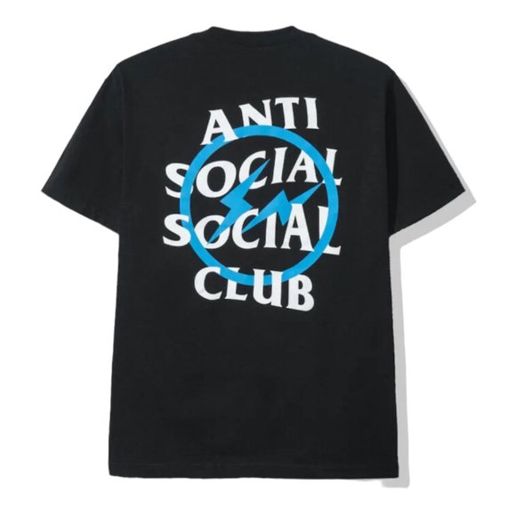 Anti Social Social Club x Fragment Blue Bolt Tee (FW19) Black
